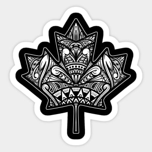 Maple Leaf Tribal Sticker